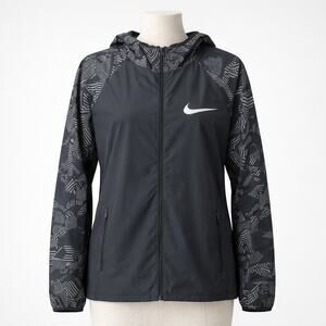 Nike Essential Flash Reflective Running Hooded Windbreaker Jacket S